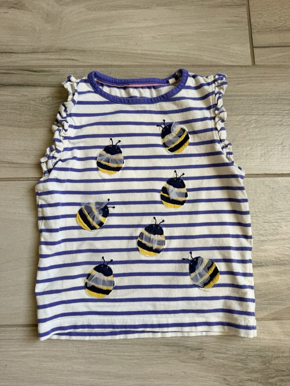 Mini Boden Bee Flutter Sleeve Tank Top Shirt 4-5 Years